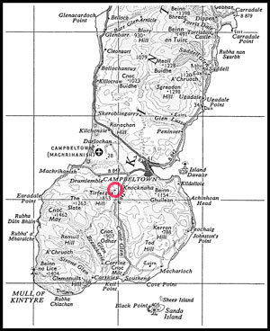 Old map of kintyre